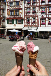Eat ice cream in Bernkastel-Kues