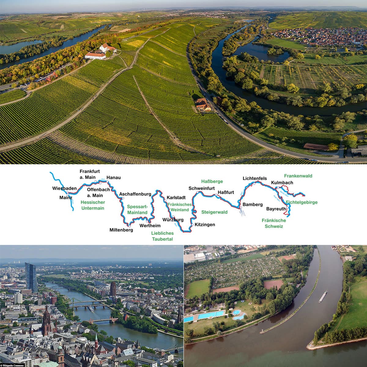 Main, Verlauf, Route, Karte, Fluss, Deutschland