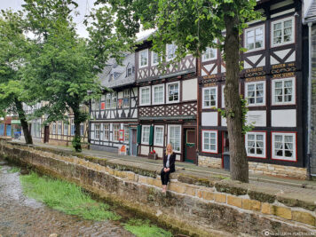 Half-timbered houses on the river Abzucht
