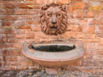 Fountain with lion's head