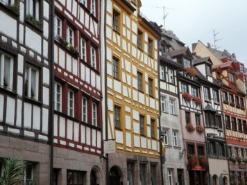 Half-timbered houses in Weißgerbergasse