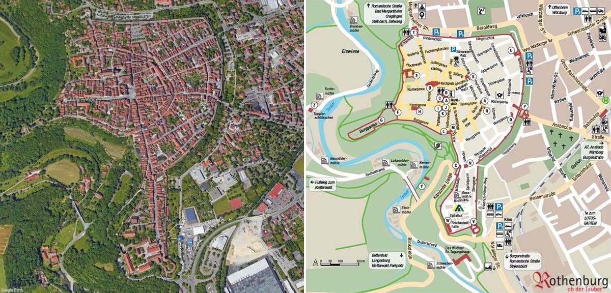 Rothenburg Tourist Map Mapsru