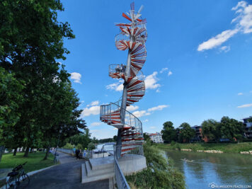 Berbling Er Turm on the banks of the Danube