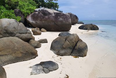 Granite rocks on the beach