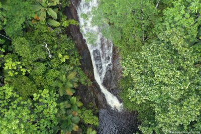Drohnenaufnahme Sauzier Wasserfall