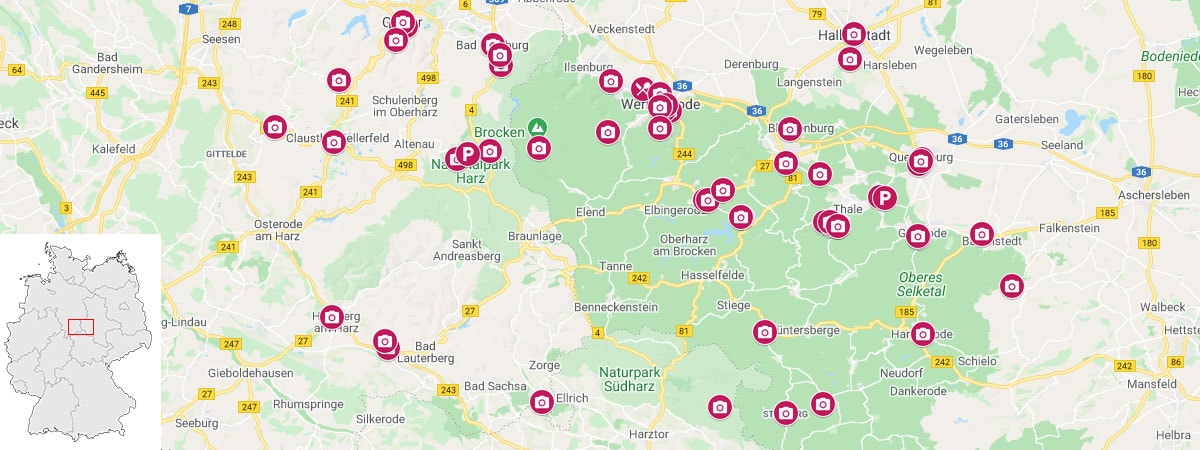 Harz Holiday Sightseeing Map