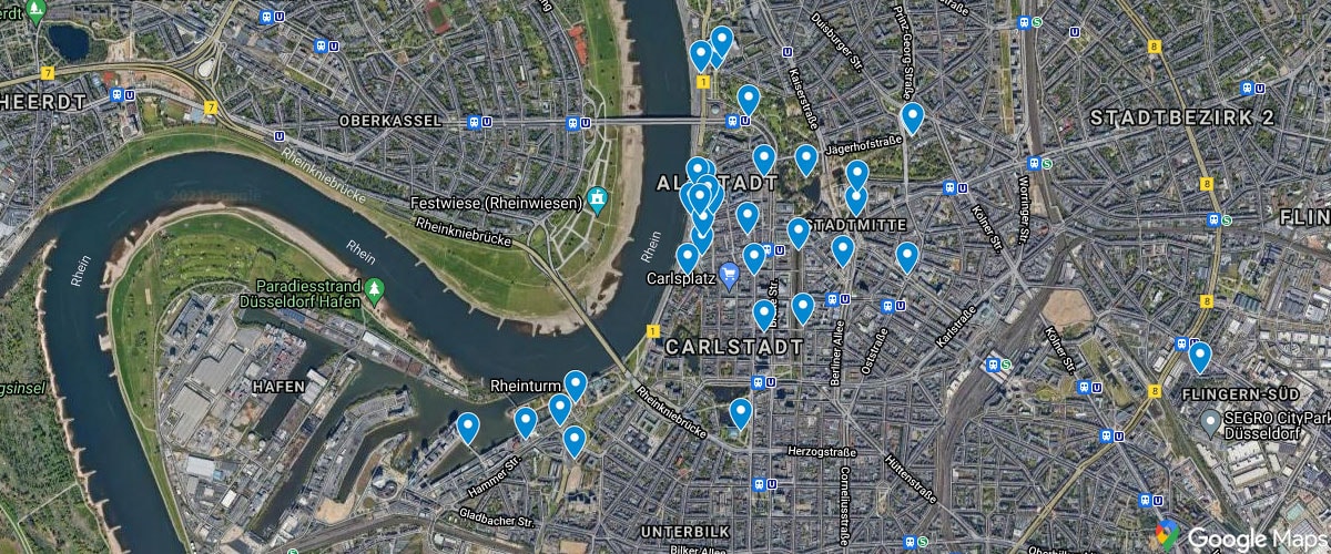 Düsseldorf Attractions Map