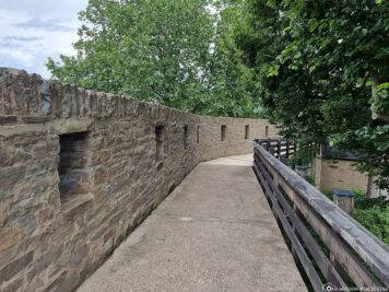Fortress wall at the castle park