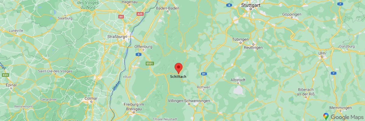 Schiltach, Lage, Karte