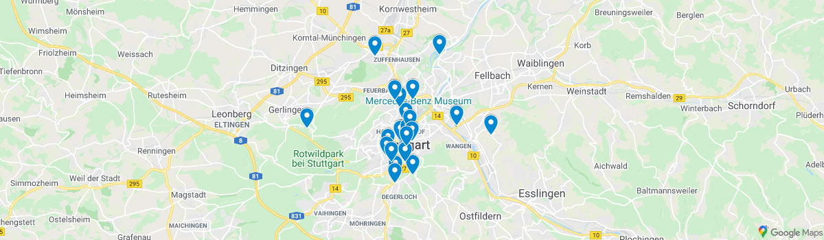 Stuttgart Attractions Map