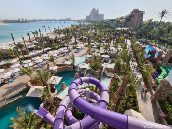 View over the Aquaventure water park  