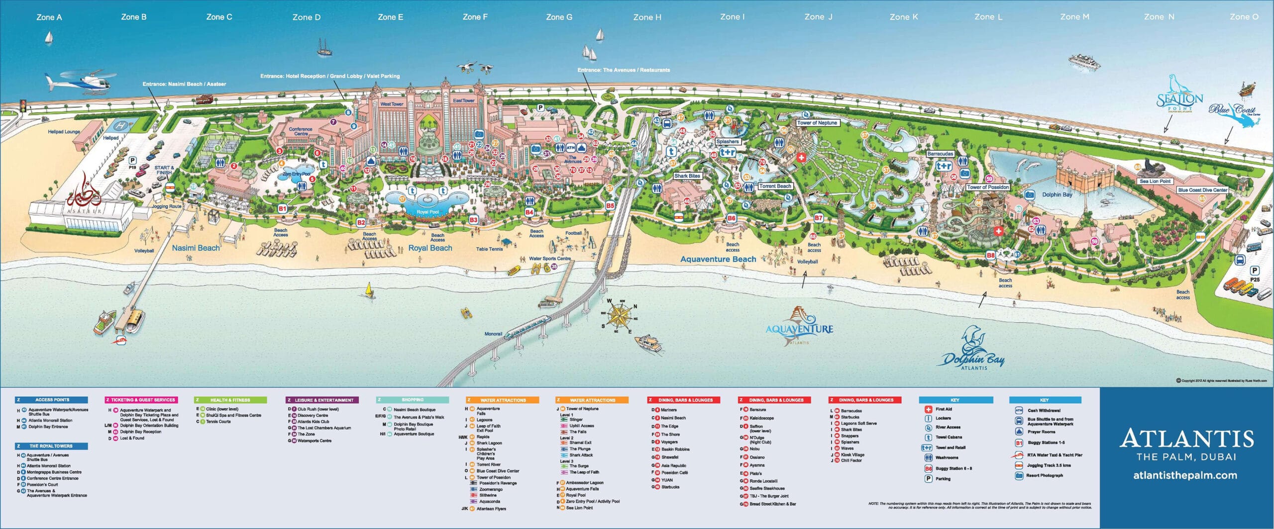 Atlantis the Palm Dubai Map