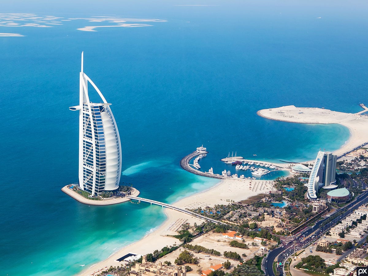 Blechschild XXL Abenteurer Dubai Vereinigte Arabische Emirate Burij Al Arab 