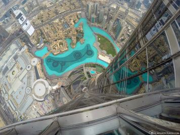 Blick hinab vom Burj Khalifa