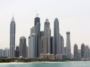 Blick auf die Dubai Marina Skyline 2012