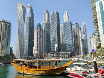 Die Skyline der Dubai Marina