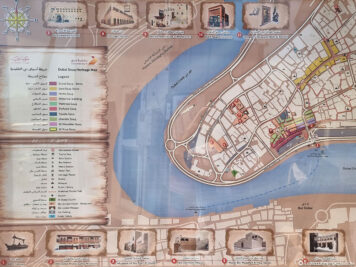 Eine Karte der Souks in Old Dubai