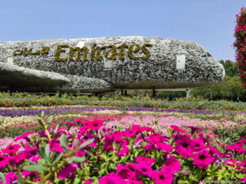 Das A380 Flugzeug von Emirates