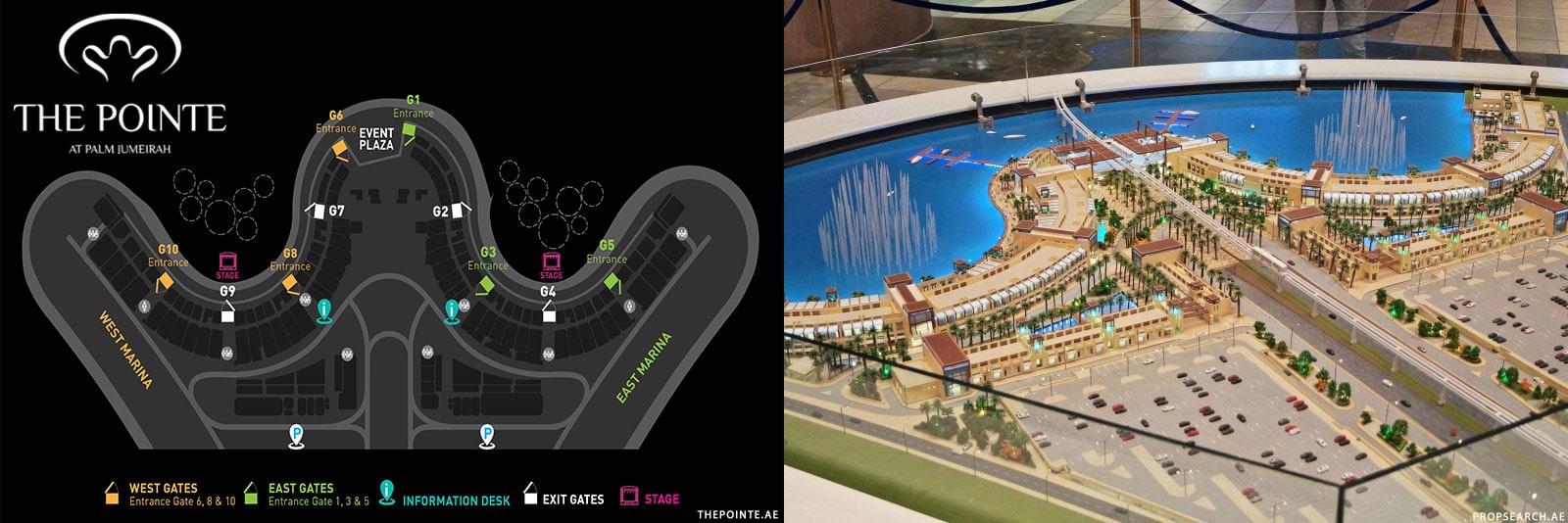 Map, Plan, The Pointe at Palm Jumeirah, Dubai