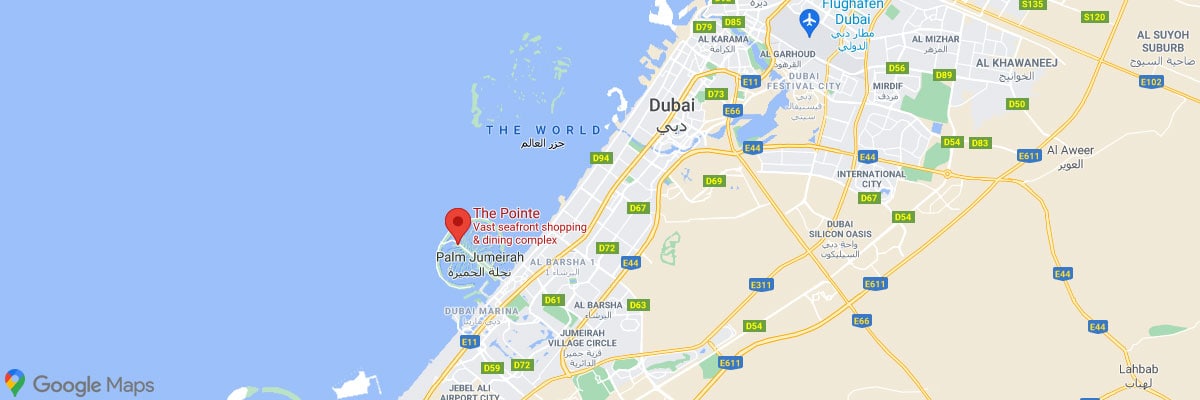The Pointe, Dubai, Location, Palm Jumeirah