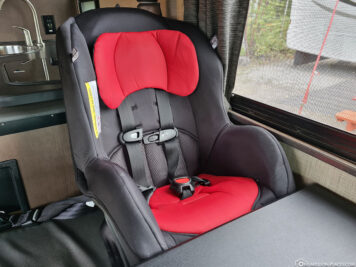 Our child seat in the camper