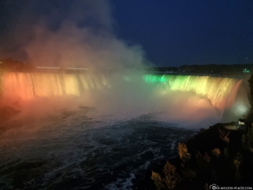 The light show at Niagara Falls