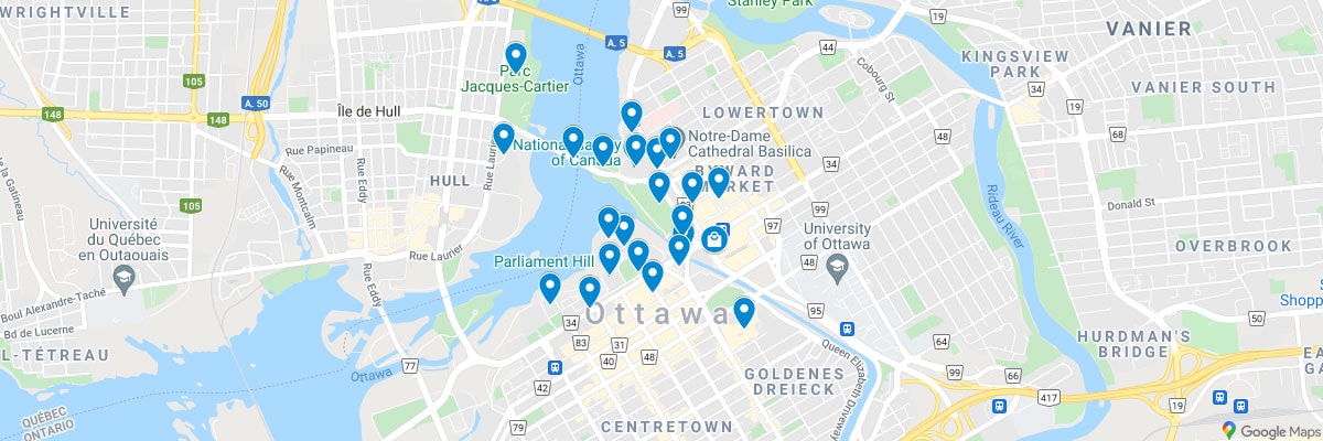 Ottawa, Map, Attractions