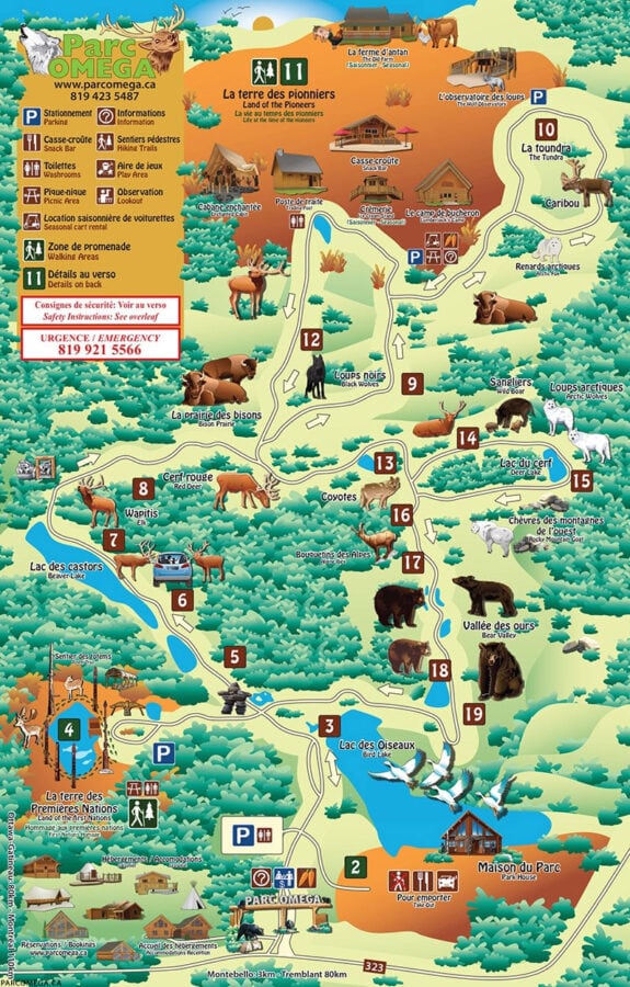 Parc Omega, Kanada, Karte, Map