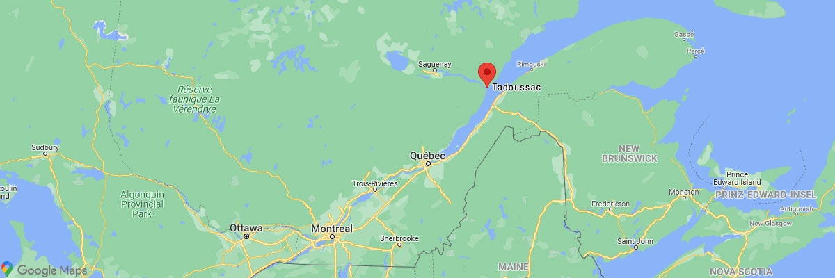Tadoussac, Kanada, Lage, Karte