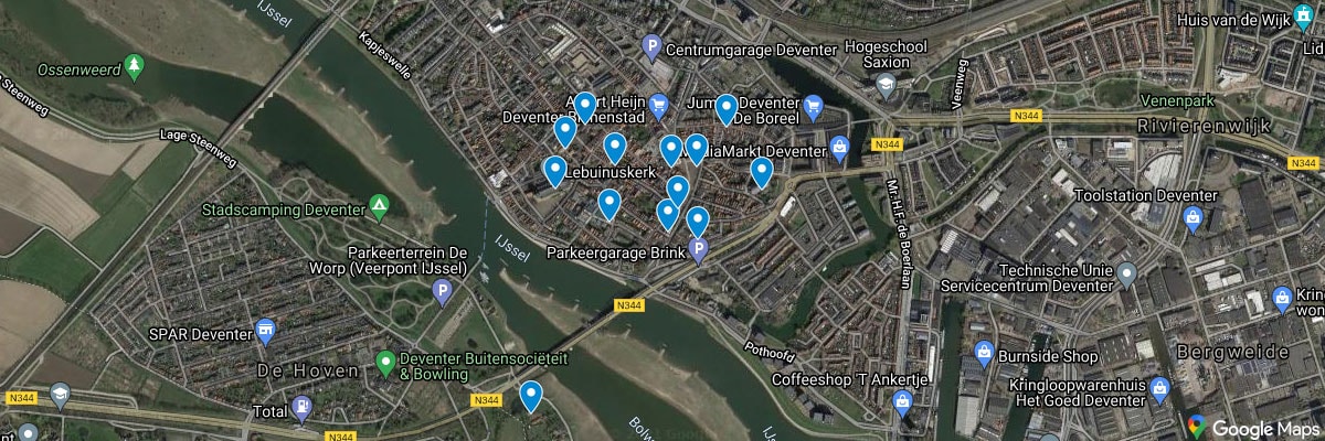 Karte, Deventer, Sehenswürdigkeiten