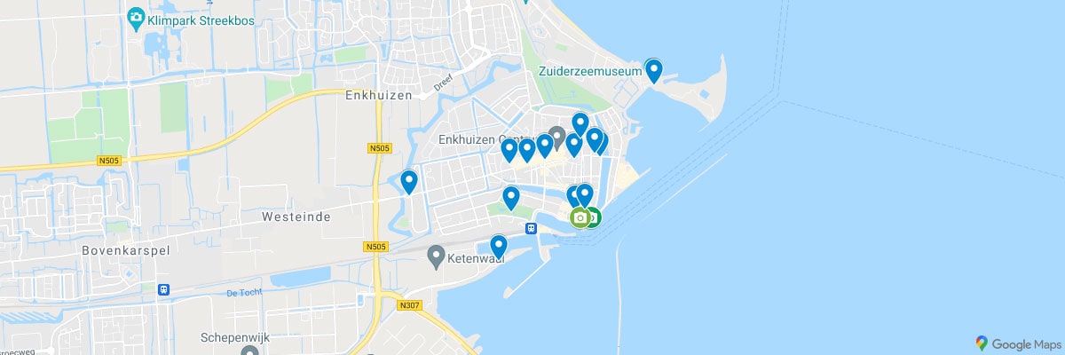 Enkhuizen, Sights, Map
