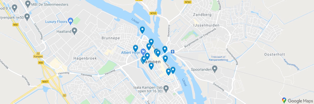 Kampen Netherlands Attractions Map