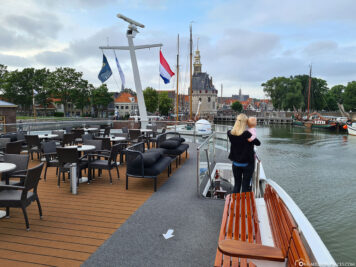 View from the sun deck of the city of Hoorn