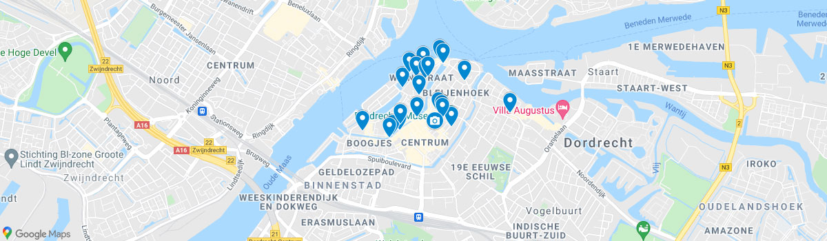Dordrecht, Niederlande, Karte, Sehenswürdigkeiten
