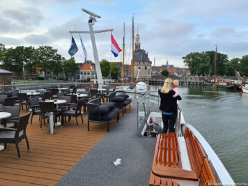 View from the ship to the Hoofdtoren