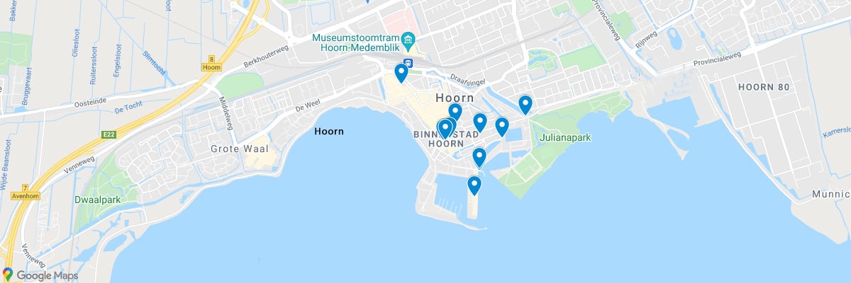 Hoorn, Niederlande, Sehenswürdigkeiten, Karte