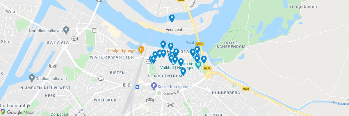 Karte, Sehenswürdigkeiten, Nijmegen