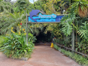 The entrance to the aquarium