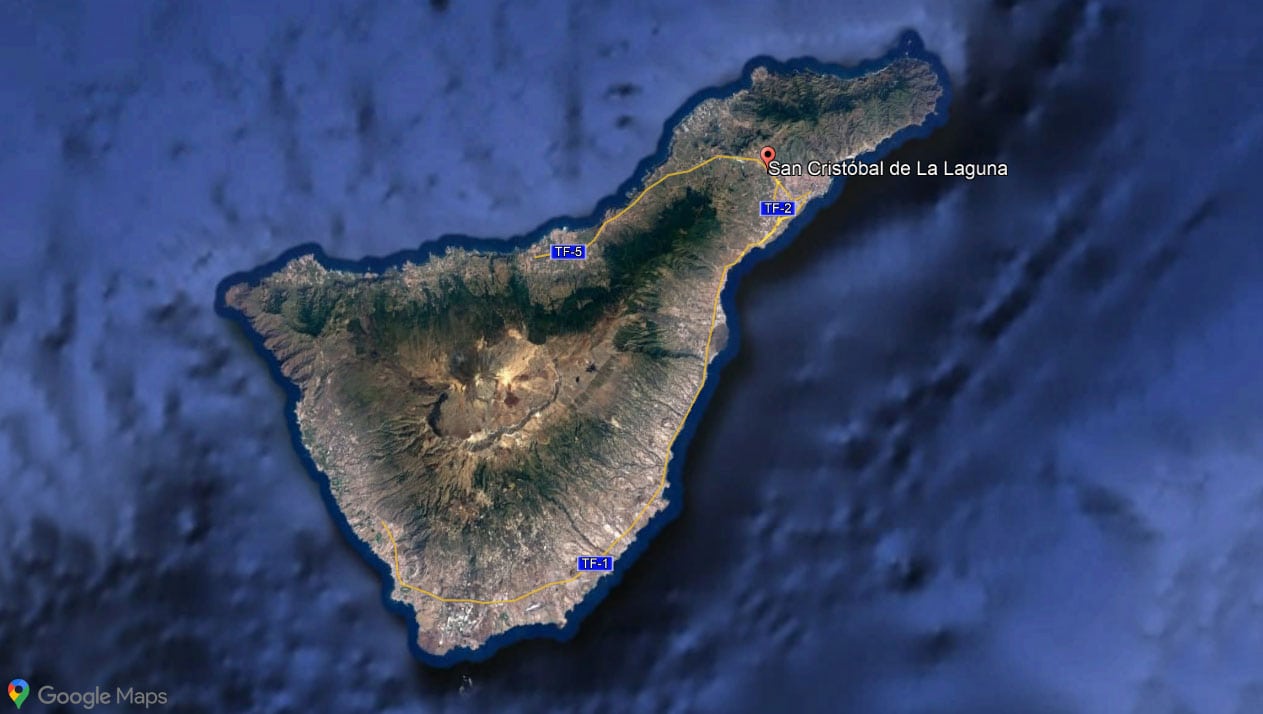 San Cristobal de La Laguna, Teneriffa,  Karte