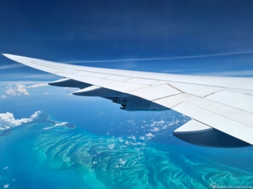 Flight over the Bahamas 