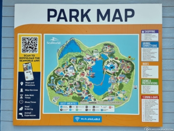 Map of SeaWorld theme park