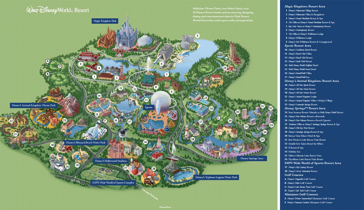 Plan, Map, Walt Disney World Resort, Orlando