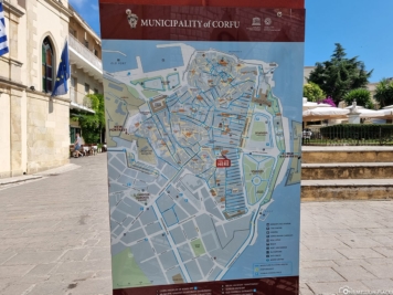 Karte der Altstadt von Korfu-Stadt