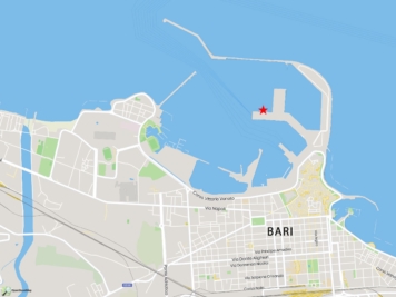 Die Anlegestelle von MSC in Bari
