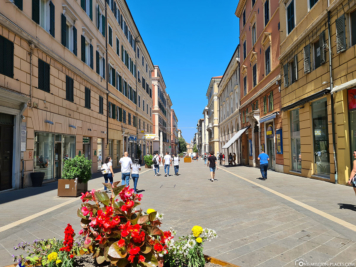 Die Einkaufsstraße von Ancona