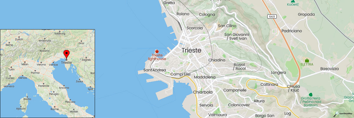 Trieste, Italy, map, location