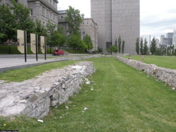 Parts of the old city walls of Montreal