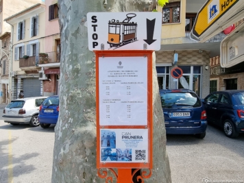 Timetable of the Ferrocarril de Soller