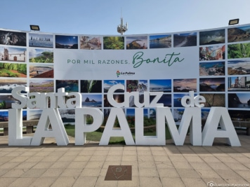Schriftzug von Santa Cruz de La Palma
