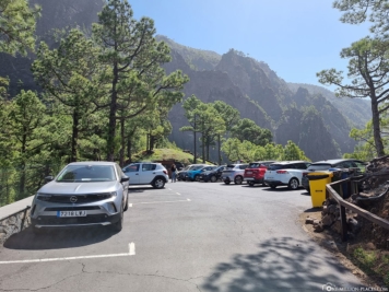 Der Parkplatz am Mirador de La Cumbrecita